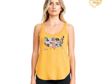 USA Tank Top, 4th of July Tank Top, America Fourth Tank Top, Womens 4th of July Tank Top, America Flag Patriotic Tank Top