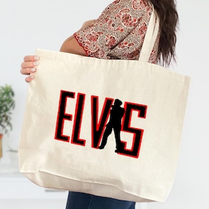 King Elvis Presley Tote Bag, Elvis Presley Bag, King of Rock Bag, Elvis Legend Bag, Presley Music Bag, Elvis Presley Fans Bag