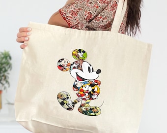 Mickey Mouse Tote Bag , Mickey Tote Bag, Mickey Bag, Disney Tote Bag, DisneyWorld Tote Bag, Disneyland Tote, Disney Character Bag