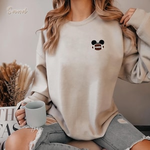 Mickey Football Sweatshirt, Mickey Ears Sweatshirt, Disney Sweatshirt, Game Day Sweatshirt, Football Game Sweatshirt, Run Disney Sweatshirt