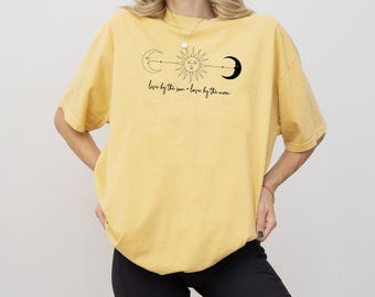 Mystic Moon And Sun Shirt, Mystical Moon Phase Shirt, Moon Phase T-Shirt, Boho Vintage Moon Shirt, Celestial Moon Shirt, Spiritual T-Shirt
