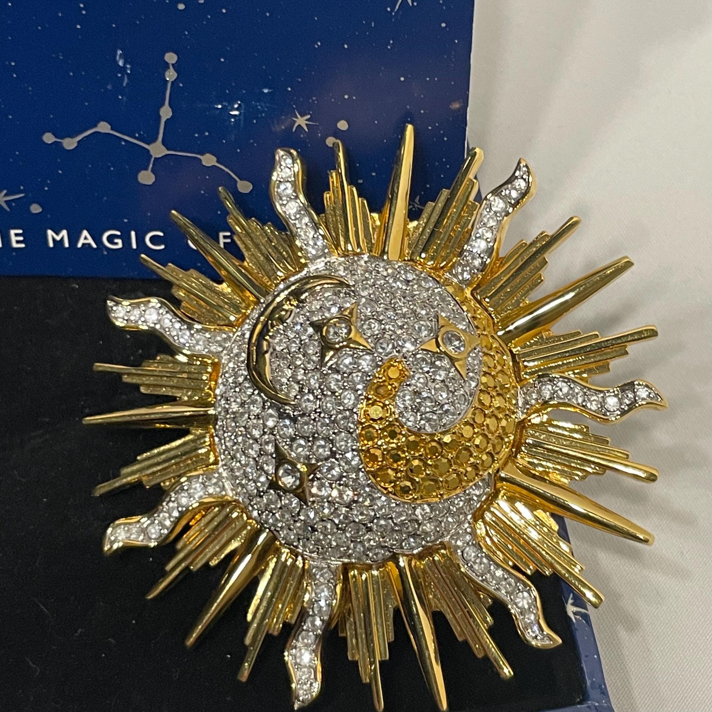 Swarovski sun brooch - Etsy 日本