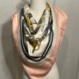 Silk Scarf Vintage Hermes Bride de Gala Silk Scarf Gift for Her Vintage Designer Scarf