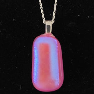 dichroic, dichroic pink, glass, dichroic glass, pink, pendant