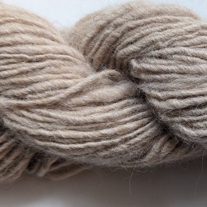 Handspun alpaca natural color 90 yds appx 5oz ea skein soft lofty Pearly Heather brown tone beigh garden party fibers free shipping