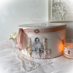Extra Large Round Gift Box With Lid Hat Box Bridal Party -  UK