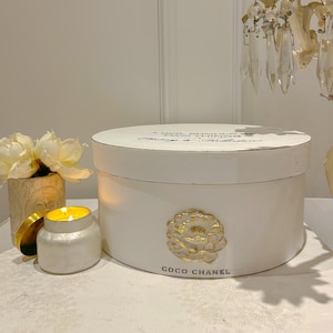 French style camelia flower  storage box hat Parisian look