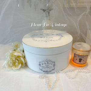 Boudoir Parisian style Antique white shabby chic decorative storage box  french style