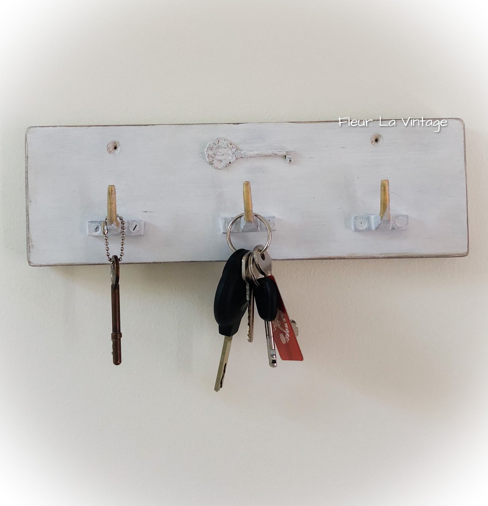 Soporte de llave de madera de pared shabby estilo francés chic | Etsy
