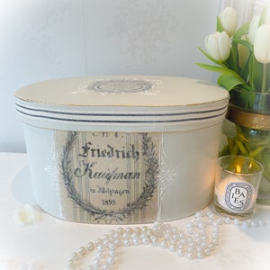 Parisian style beige  color  oval   storage box french  design  nostalgia boudoir
