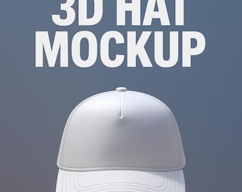 Maqueta de gorra 3D para Procreate y Blender: maqueta de gorra de béisbol personalizable / Descarga digital