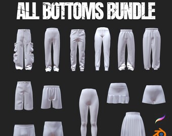 Ultimatives 3D Böden Mockup Bündel Procreate | Jogginghosen, Jogger, Shorts & Röcke | Streetwear Kleidung Mockup Pack
