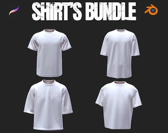 Streetwear Shirt Mockup Bundle | Procreate T-Shirt Styles (Digitaler Download)