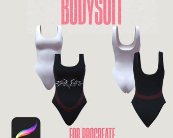 3D Bodysuit Mockup für Procreate iPad | OBJ-Datei | Digitales Modedesign