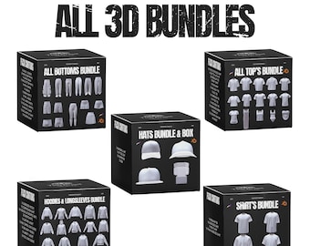 3D Kleidung Mockup Mega Bundle Procreate | Streetwear-Markenpaket
