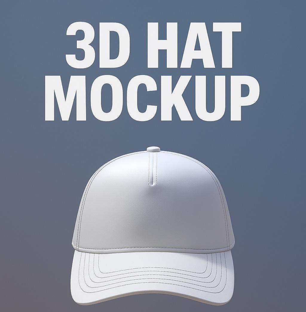3D Hat Mockup for Procreate & blender– Customizable Baseball Cap Mock-Up | Digital Download