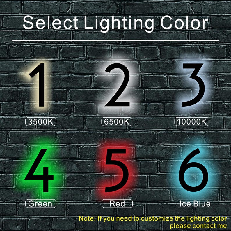 Custom LED House Number,backlit Door Number,illuminated Address Number ...