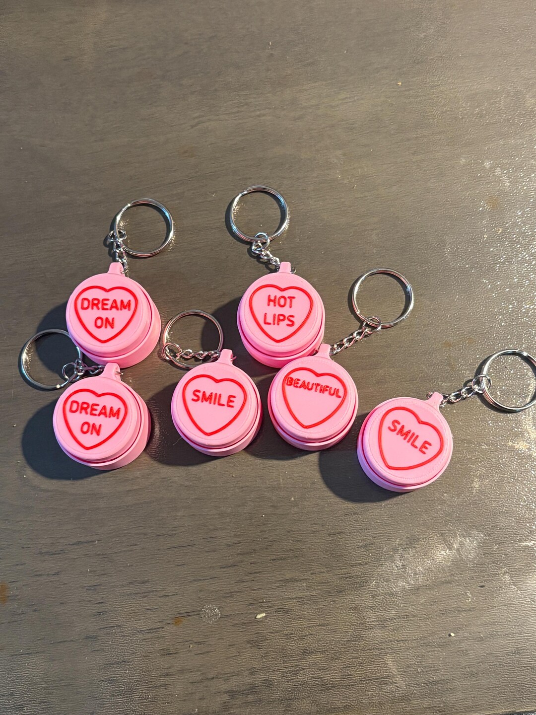 Clickable Key Chain Clickable Valentine Heart Keychain – 3D Printed Fidget Clicker, Heart ...