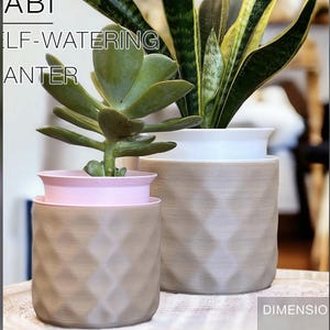 WABI Self-Watering Planter – Easy Pour Modern Pot with Wraparound Watering Gap