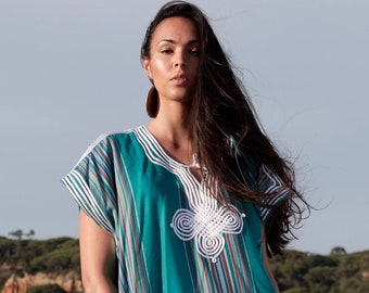 Spring Turquoise blue Caftan Kaftan loungewear, beachwear,beach cover ups, maternity wear, gifts, beach weddings,Spring dress,,Gifts for her