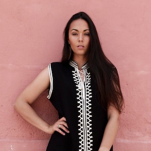 Kaftan//Black white Kaftan -Zizi Caftan,Lounge Dress,  Dress, Bohemian Clothing,home dress Dress, beach, stay home wear,,,,Gifts for her,