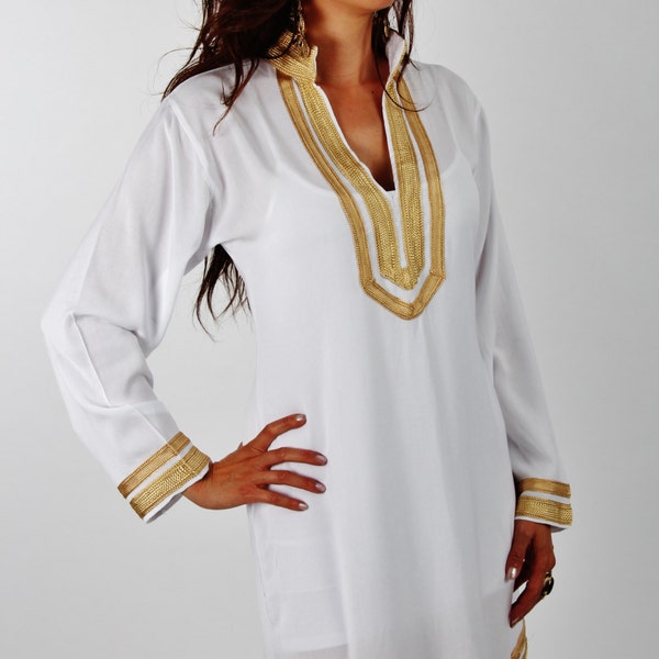 Spring Mariam  White Moroccan Caftan Kaftan-  as loungewear, as beachwear, , gifts, beach cover up, wedding gifts,boho, dress,beach kaftan