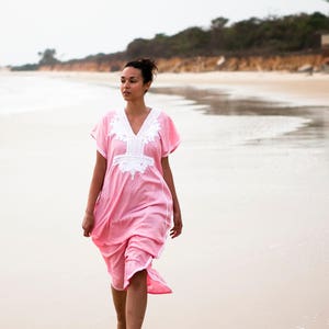 Autumn Pink Marrakech Resort Caftan Kaftan - resortwear,loungewear, maxi dresses, birthdays, honeymoon, maternity gifts,,,,Gifts for her,