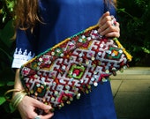 Red Winter Moroccan Sequins Kilim Hand Clutch with Shoulder Straps Berber style-bag, tote, handbag, purse, weekender,gifts, christmas gifts