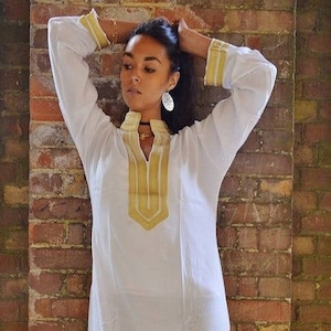 Summer White kaftan, Moroccan Mariam Caftan-loungewear, beachwear, gift, dress, , gifts,,,Summer dress  ,,Gifts for her,summer dress,holiday