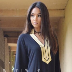 black gold maison de marrakech kaftan dress