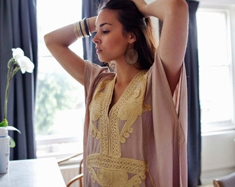 Beige Marrakech Resort Caftan Kaftan -beach cover ups,resort, loungewear, maxi dresses, birthdays, honeymoon, maternity gifts,Gifts for her