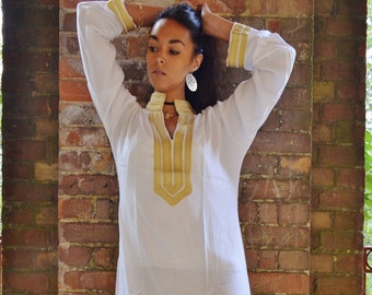 White kaftan, Moroccan Mariam  White Moroccan Caftan Kaftan- as loungewear, as beachwear, , gifts, beach cover up, dress,beach kaftanEid