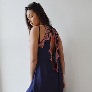 Spring Navy Blue Maxi Dress Kaftan Caftan-Beach kaftan, cover up, resort wear,beachwear, beach wedding, resort maxi dress,  gifts,