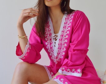 Trend Traditional Marrakech Tunic-  giftswear, resortwear, birthday gifts, beach wear, boho, moroccan tunic, , gift,,Spring dress