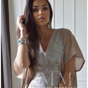 Summer Kaftan Beige Caftan Resortwear Caftan Kaftan -Caftan,resortwear, beach cover ups, beach wear, birthday gifts, maternity,,summer dress