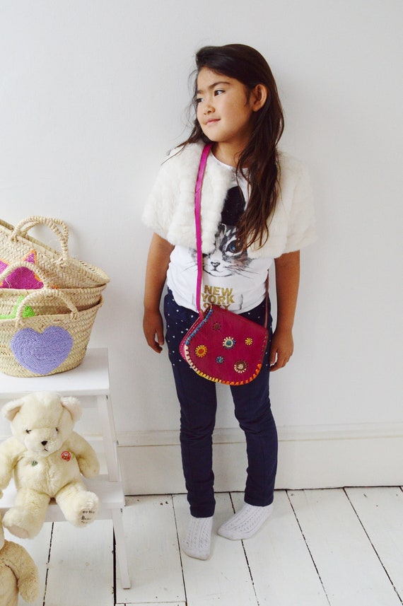 Gifts, Kids Pink Shoulder Bag-Moroccan Satchel Cross Shoulder Straps Berber style-bag, tote, handbag, purse, gifts, gift to girls