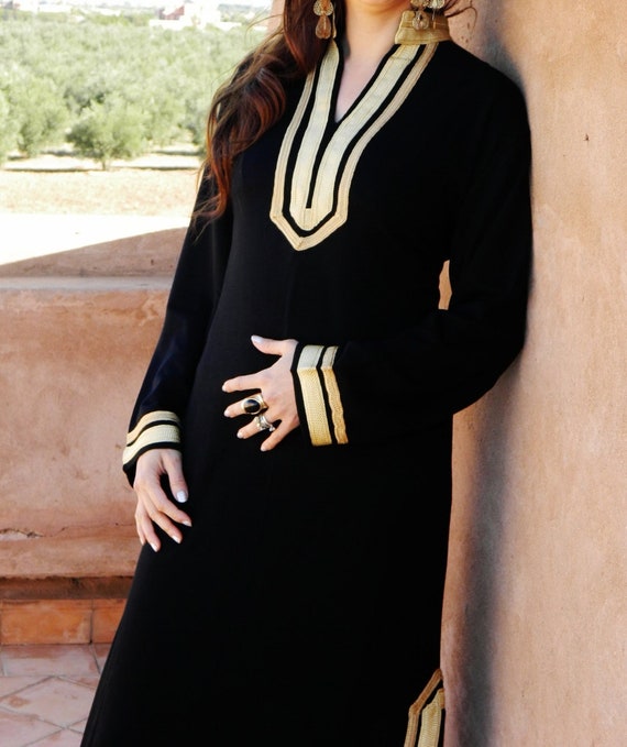 Kaftan Mariam  Black Bohemian Caftan Kaftan -loungewear,resortwear,spa robe, beach kaftan, birthday gifts, maternity,,,Summer dressholiday