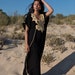Autumn Kaftan Black Gold Marrakech Resort Caftan Kaftan -beach cover ups, resortwear,loungewear,maxi dress, vacation, cruise, holiday dress