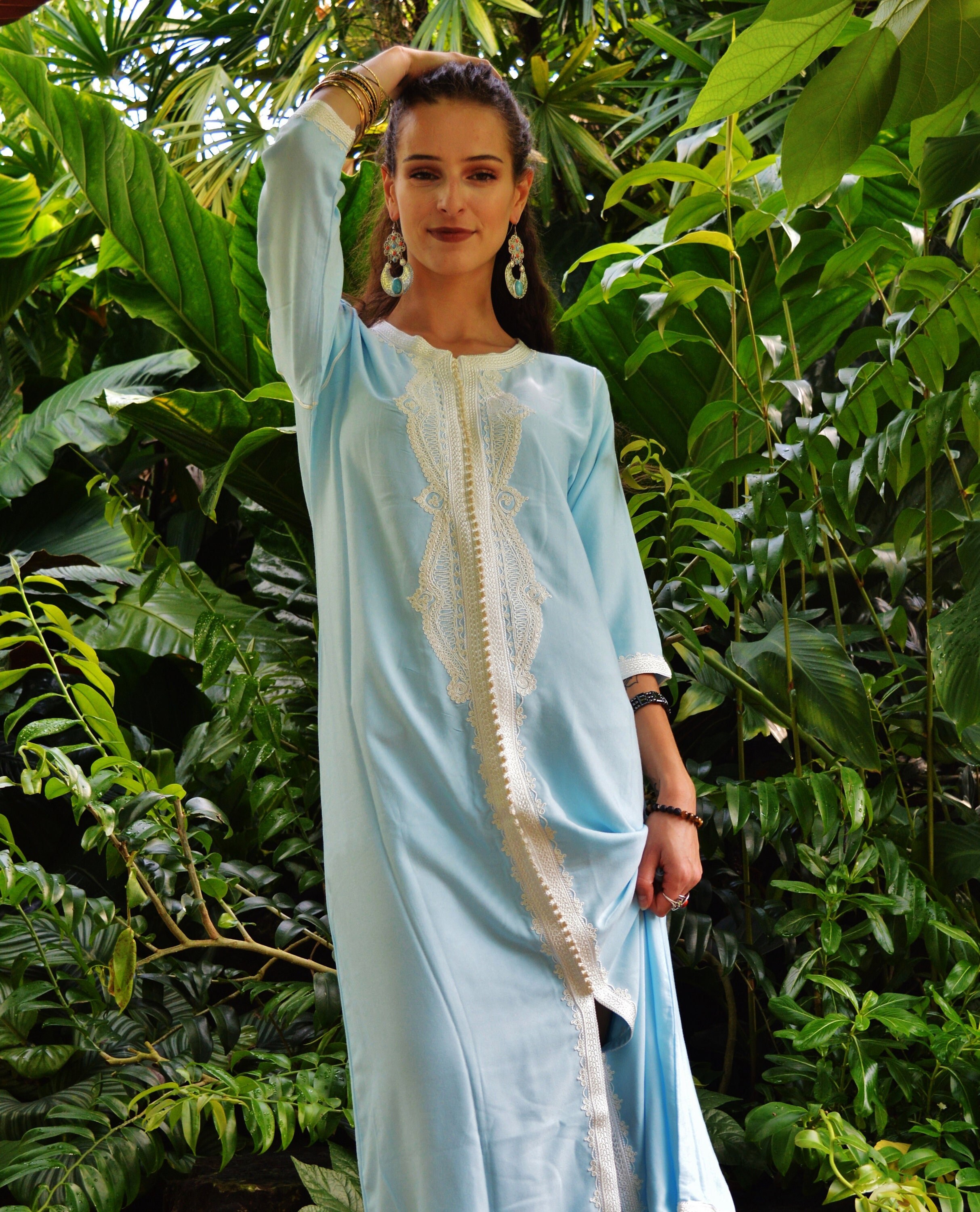 Autumn Kaftan, Sky Blue Lella Kaftan- caftan,resortwear, beach cover ...