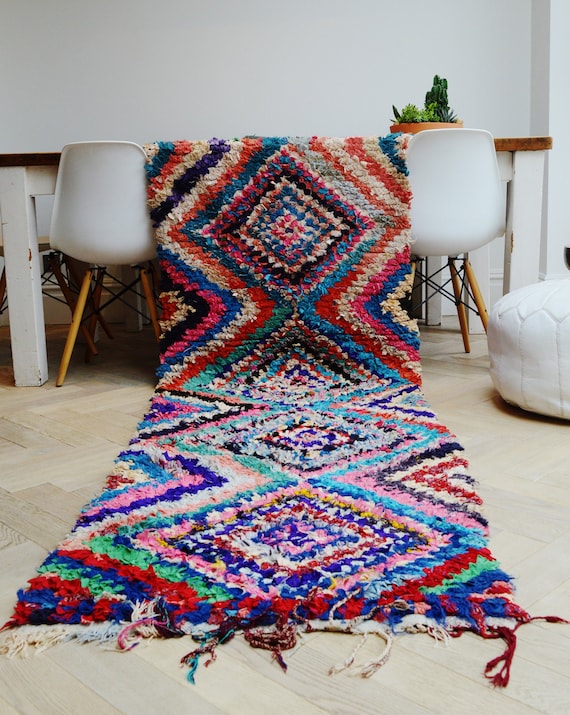 FREE SHIPPING>> Hall Runner Vintage Moroccan Rug, Vintage,Moroccan Carpet,Hand Woven Rug, Bohemian Rug,Gifts,No. O/110 x 31inches,
