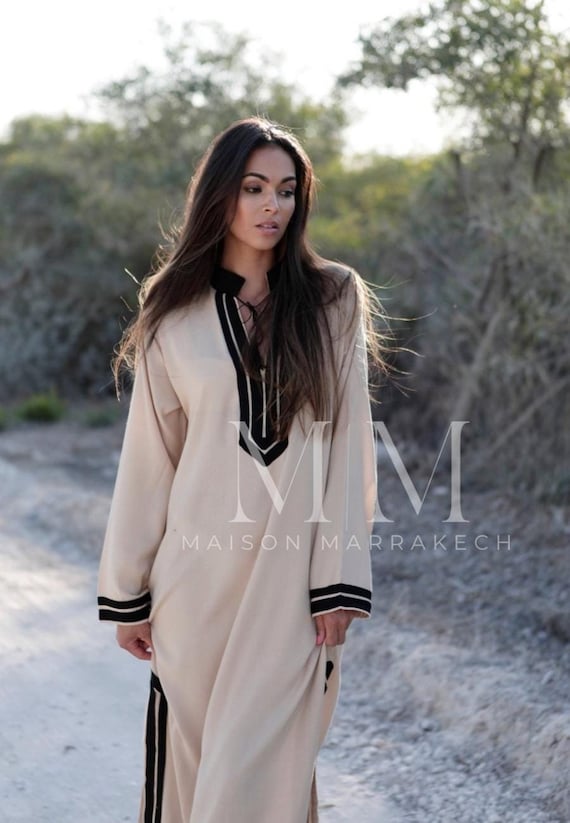 Summer Beige Black Mariam Resort Caftan Kaftan -resortwear,Birthdays,Maternity,home dress,loungewear,vacation dress,gift for her,holiday
