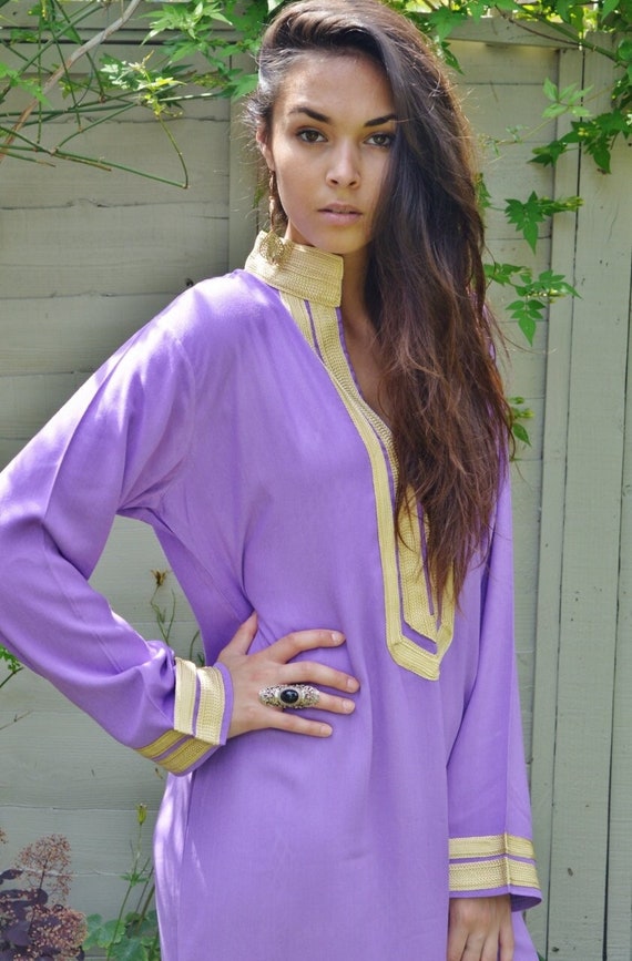 Mariam Style Lilac Caftan Kaftan-Perfect   gifts, loungewear,resortwear, bohemian, Spring dresses, birthday gift, beach cover up