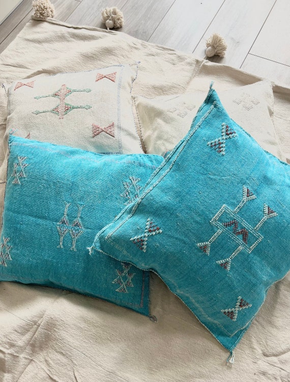Moroccan Summer Cactus Boho Pillows, Cactus silk pillow,Moroccan Sabra cushion,handmade cactus pillow, home decor, home gifts,holiday,Eid