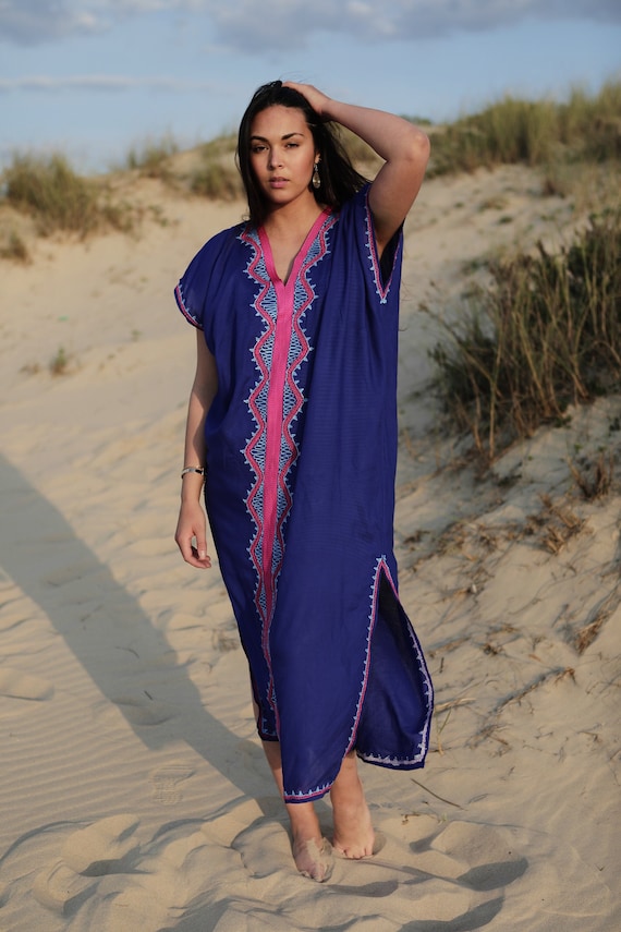 Spring Kaftan Blue Zahra Boho Caftan Kaftanwear,resortwear, Beach Wedding,home dress gifts, dress, , beach kaftan,  gifts,Ramadan,Ramadan