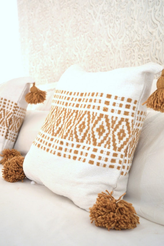 Moroccan white & orange Pillows, Bed Pillows, Wedding gift,gift for her, gift for him, home gift,chirstmas gift,home decor, cushionsholiday