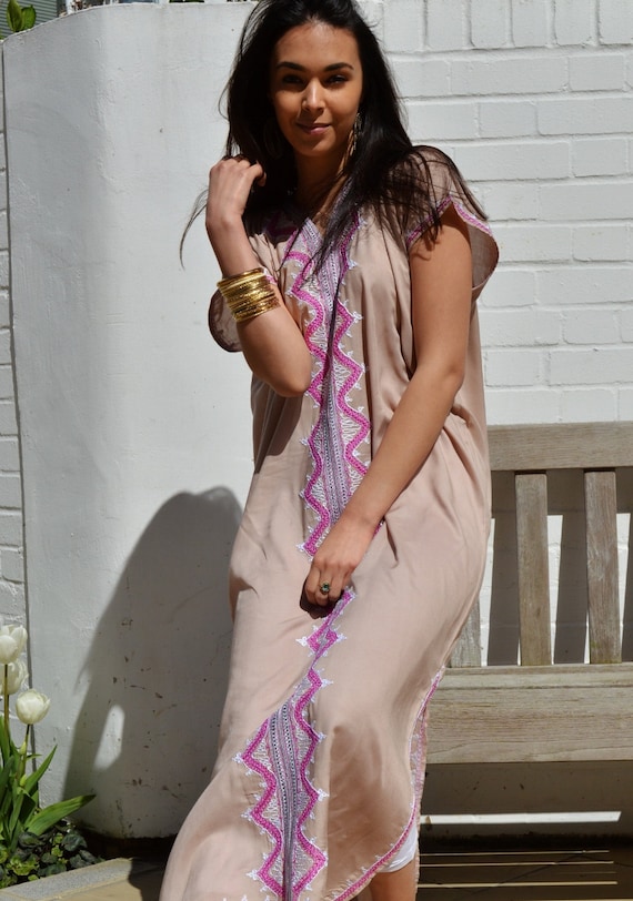 Summer Dress //Beige Zahra Boho Trendy Caftan Kaftan  giftswear,resortwear,robe , Wedding, Maternity gifts, , , dress,,,,,Gifts for her,,Eid