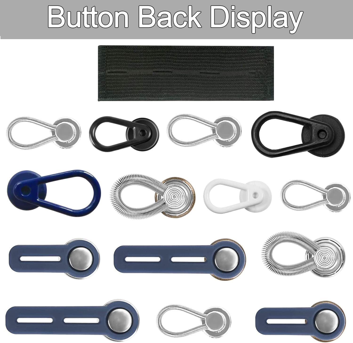 Mini Button Ext Set 24 Pcs Extender Button Set, Flexible Adjustable Elastic Waist Extender ...