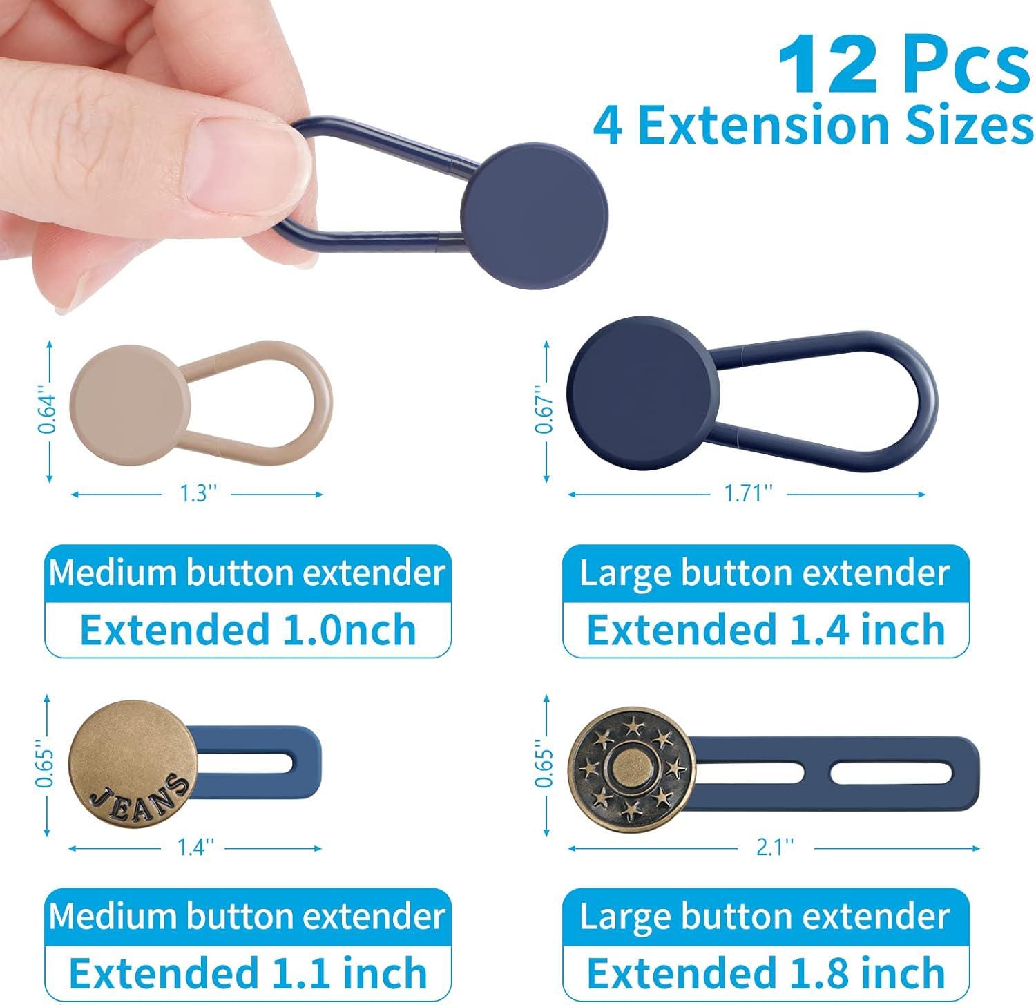 12 PCS Button Extenders for Jeans, Pants - Waist Extenders for Women ...