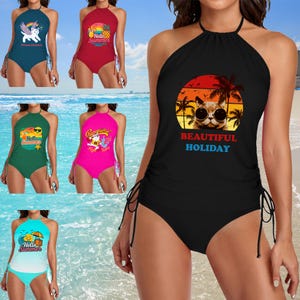 Custom Swimsuit,Personalized Women Bikini, Gift For Girlfriend,Gift For Wife,Two Pieces Swimsuit Summer Beach Triangle Bikini,Sexy Swimsuit