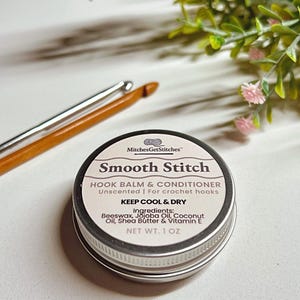 Smooth Stitch Hook Balm: Natural Crochet Hook Conditioner, Hand Salve, Fiber Artist Gift